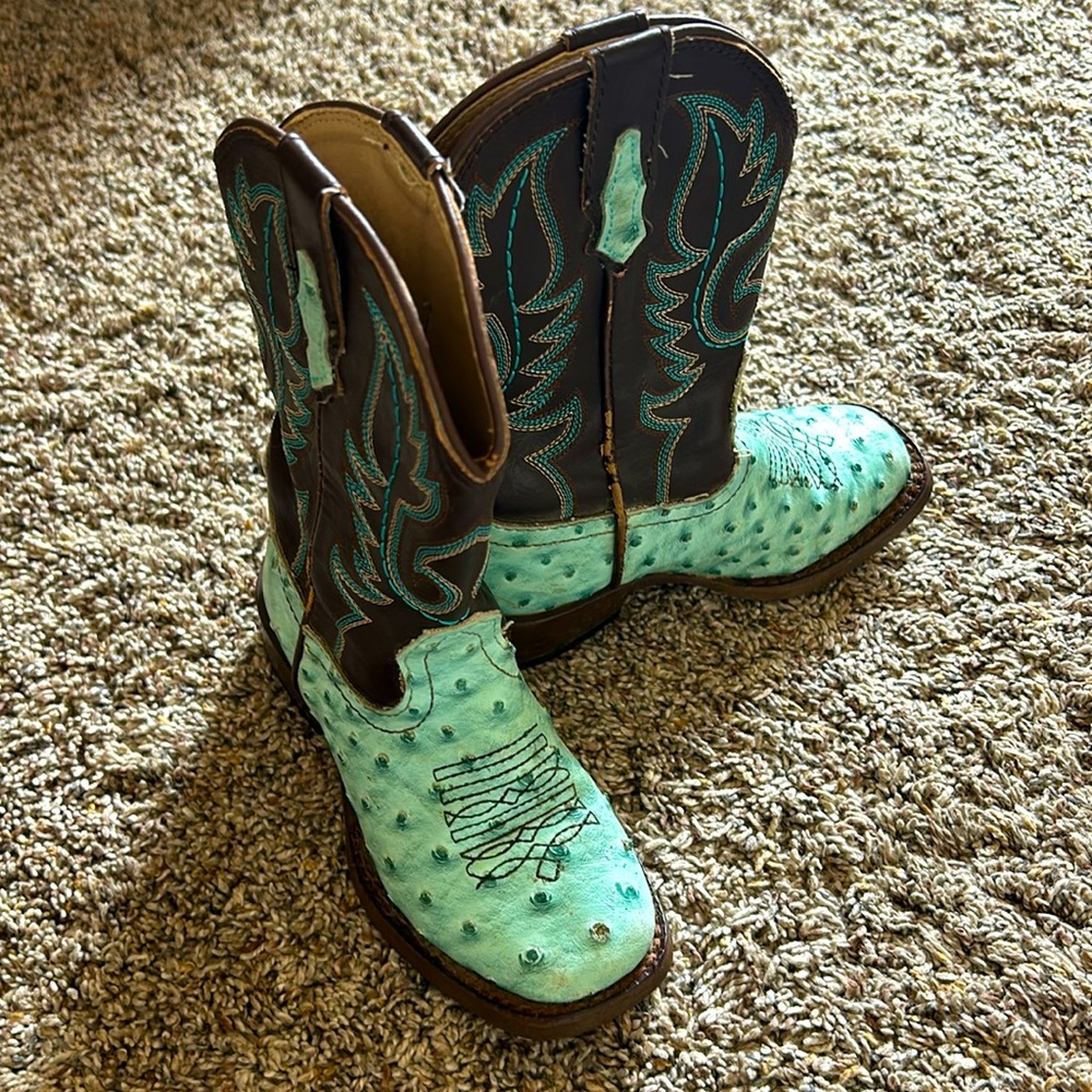 Teal Roper boots sz 9T
